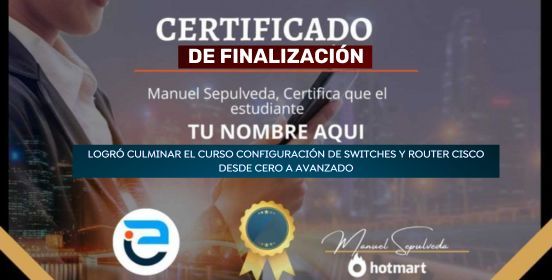 Certificado de finalización del curso