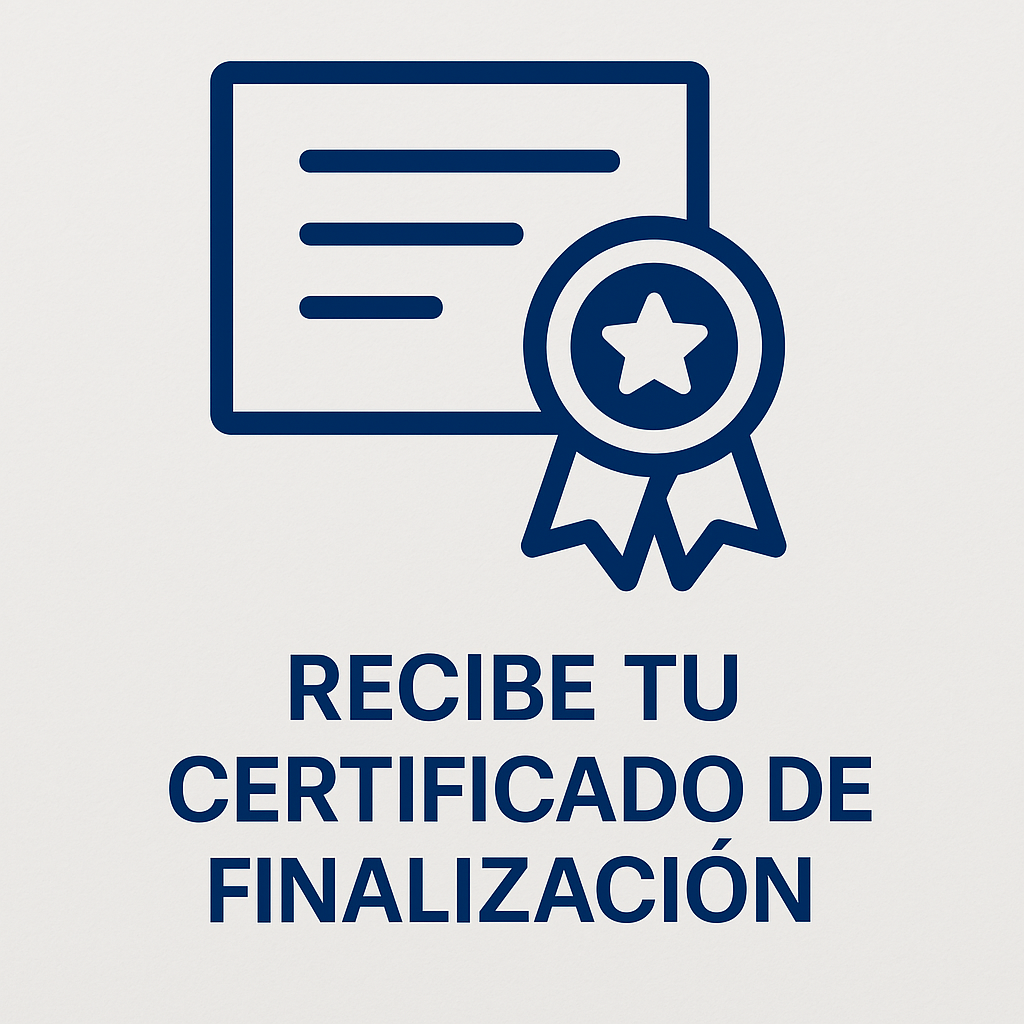 Certificado de finalización del curso